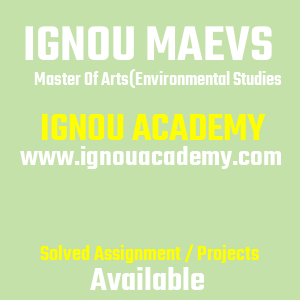 IGNOU MAEVS SOLVED ASSIGNMENT 2025 2026